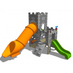 Castel King cu tobogan lateral ALU