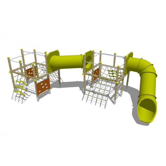 ANSAMBLU DE JOACA DUBLU XPF39-1 CU POD SI TOBOGAN TUBULAR