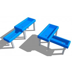 Masa dubla cu picioare din aluminiu