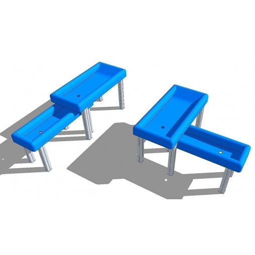 Masa dubla cu picioare din aluminiu